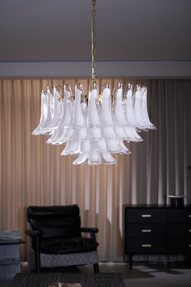 Fiora Pink Glass Chandelier