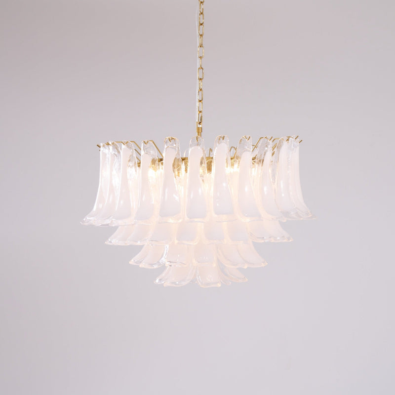 Fiora Pink Glass Chandelier