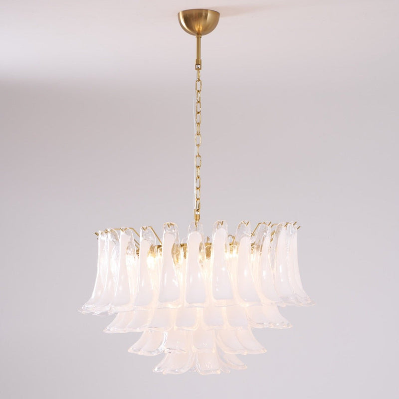 Fiora Pink Glass Chandelier