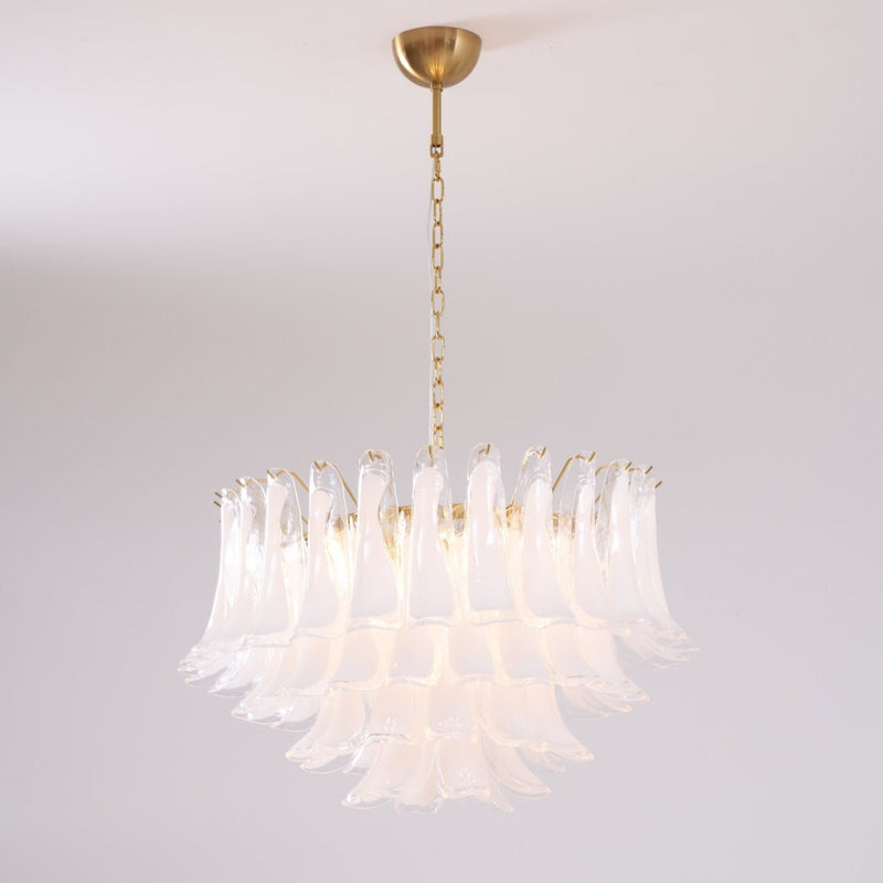 Fiora Pink Glass Chandelier