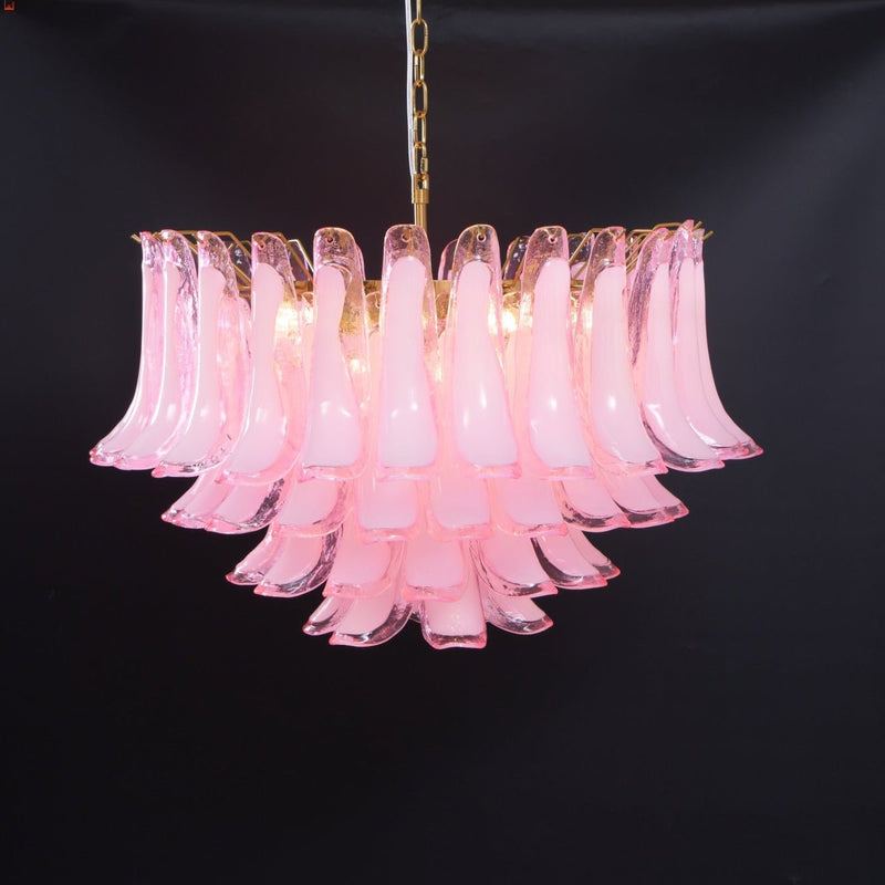Fiora Pink Glass Chandelier