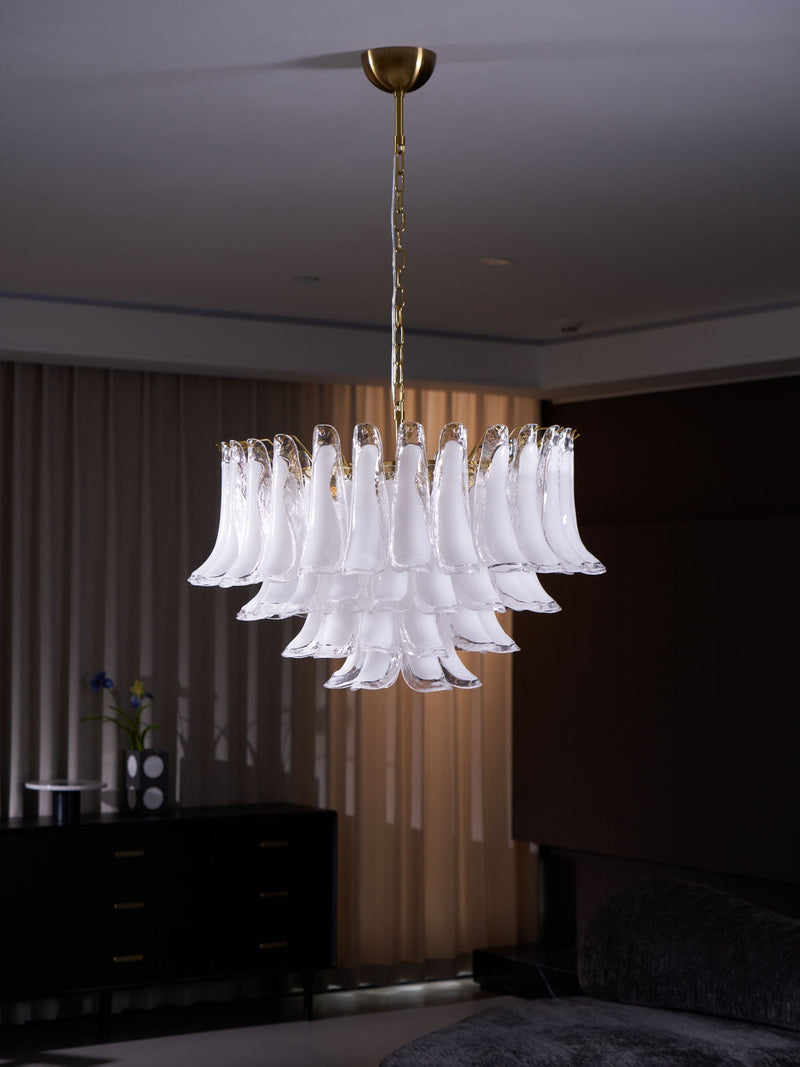 Fiora Pink Glass Chandelier