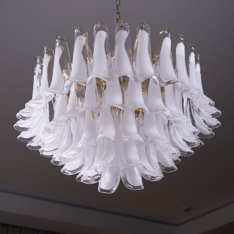 Fiora Pink Glass Chandelier