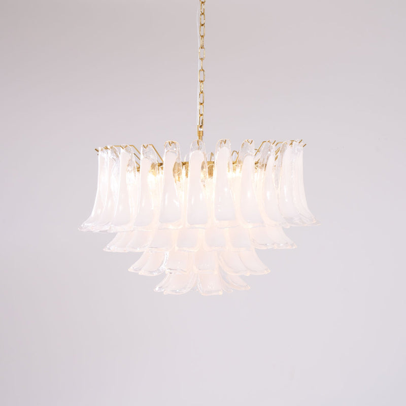 Fiora Pink Glass Chandelier