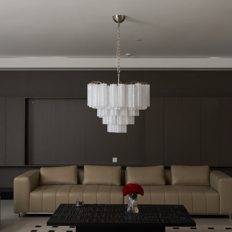 Frosted Murano Cascade Chandelier