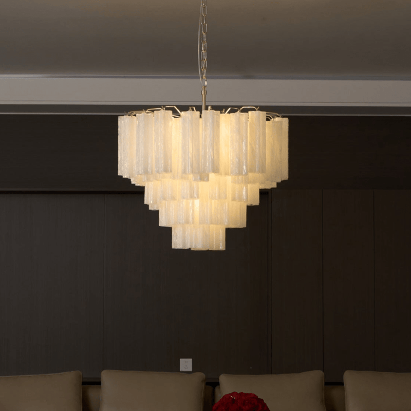 Frosted Murano Cascade Chandelier