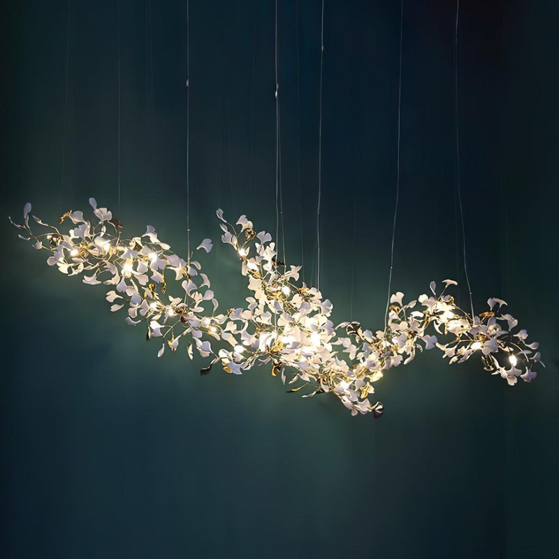 Double Layer Combination Gingko Chandelier