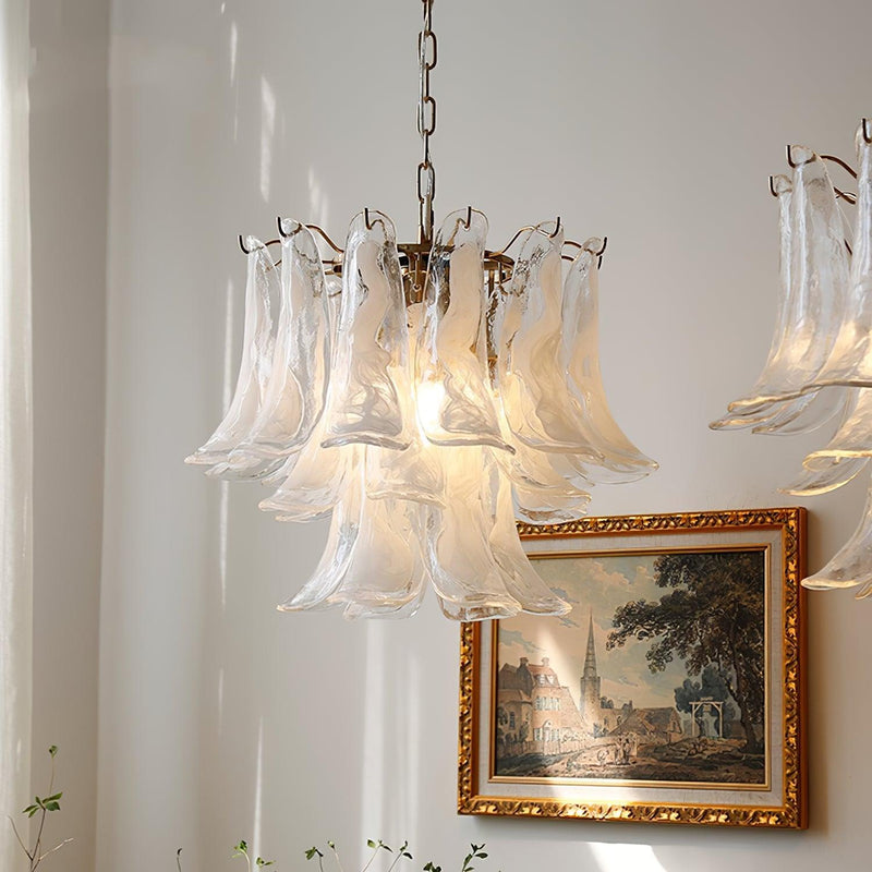 Murano Glass Leaf Chandelier