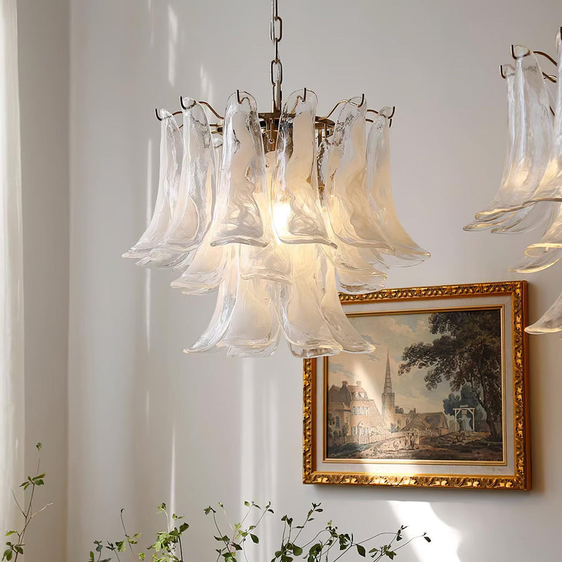 Murano Glass Leaf Chandelier