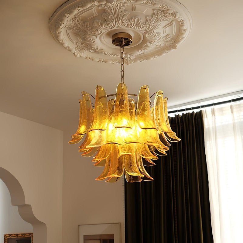 Murano Glass Leaf Chandelier
