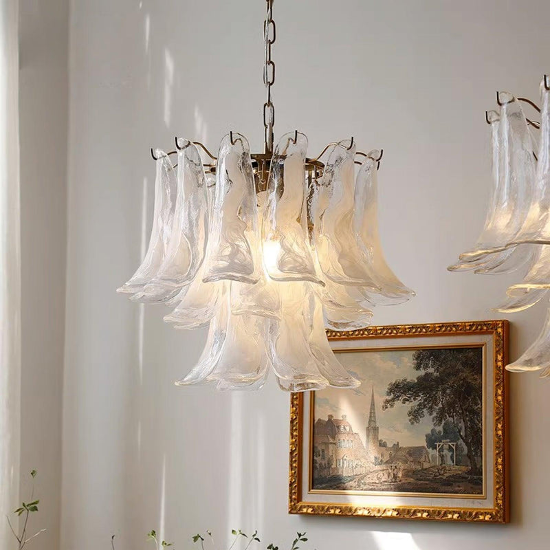 Murano Glass Leaf Chandelier
