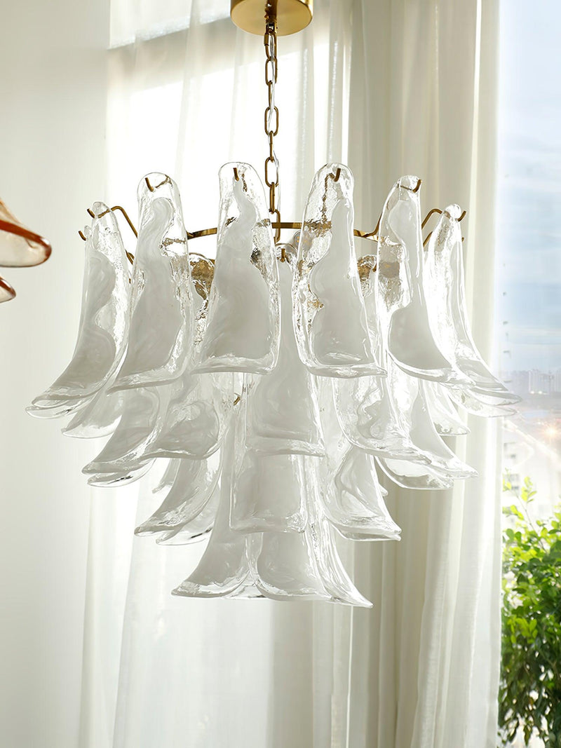 Murano Glass Leaf Chandelier