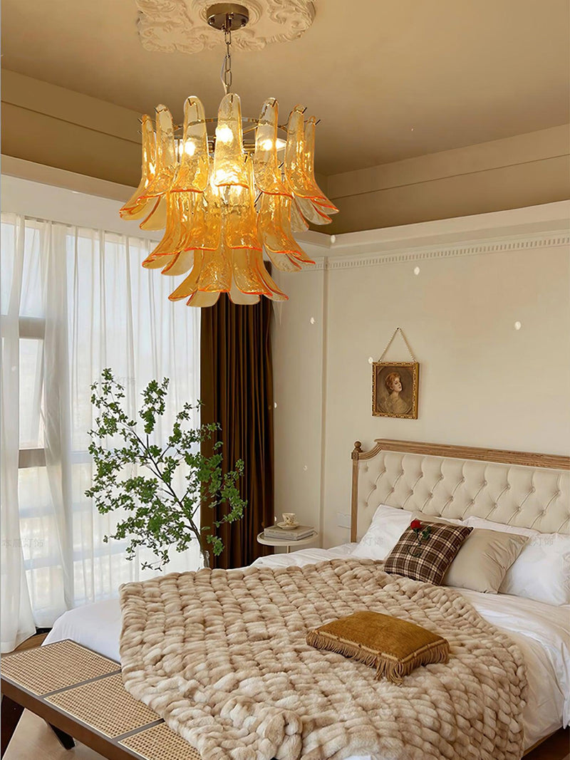 Murano Glass Leaf Chandelier