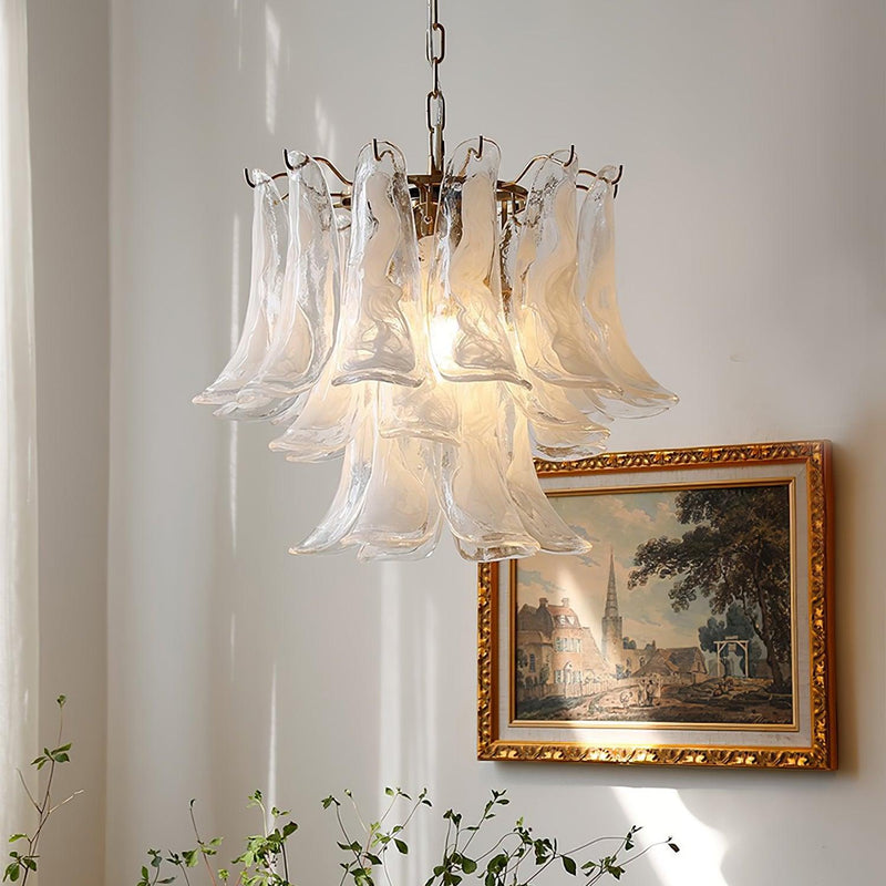 Murano Glass Leaf Chandelier