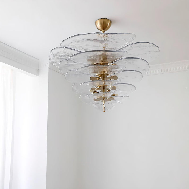 Petals Gold Murano Chandelier