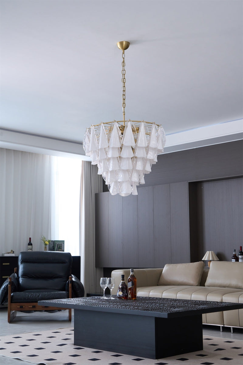 Lunara White Murano Chandelier