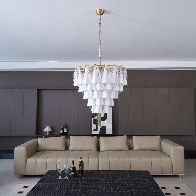 Lunara White Murano Chandelier
