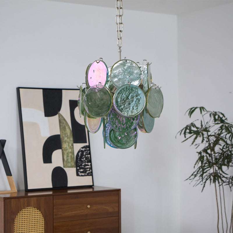 Lunaria Disc Murano Chandelier