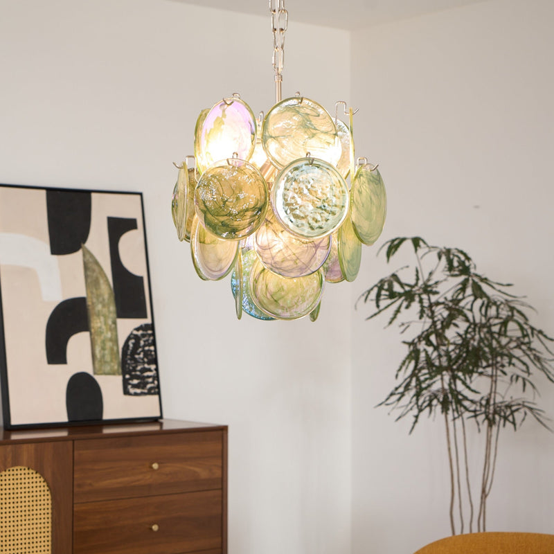 Lunaria Disc Murano Chandelier