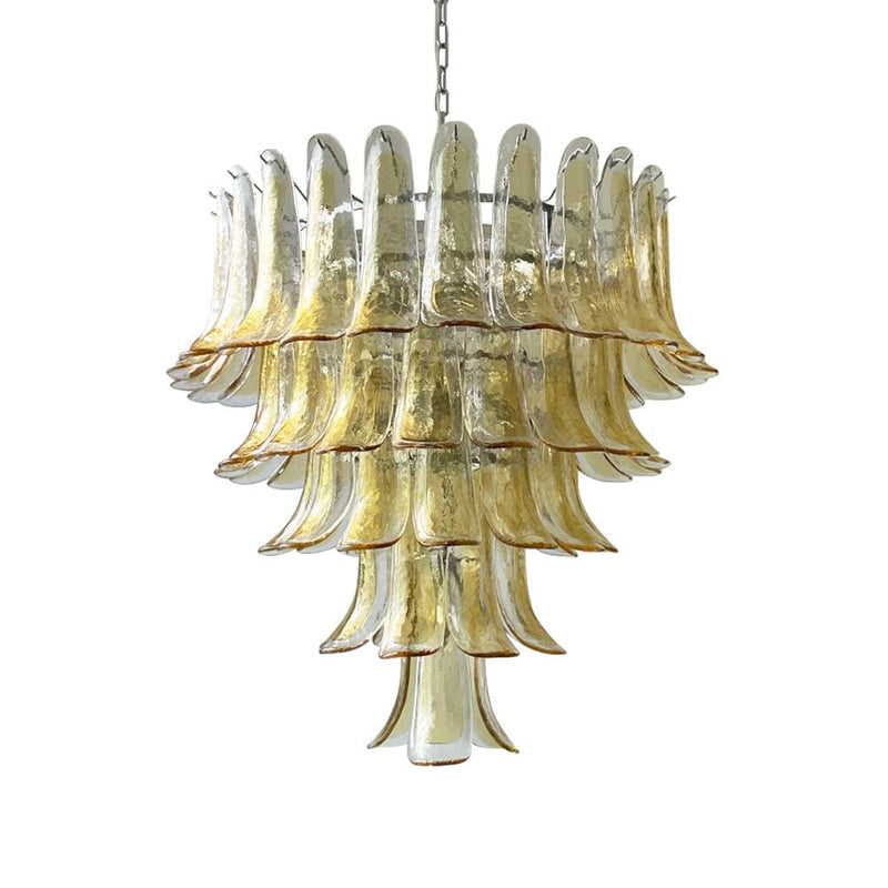 Amber Murano Glass Petals Chandelier