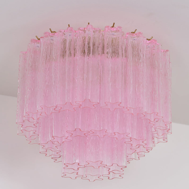 Murano Pink Glass Ceiling Light