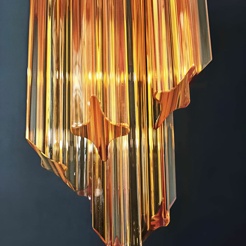 Murano Spiral Prism Glass Chandelier