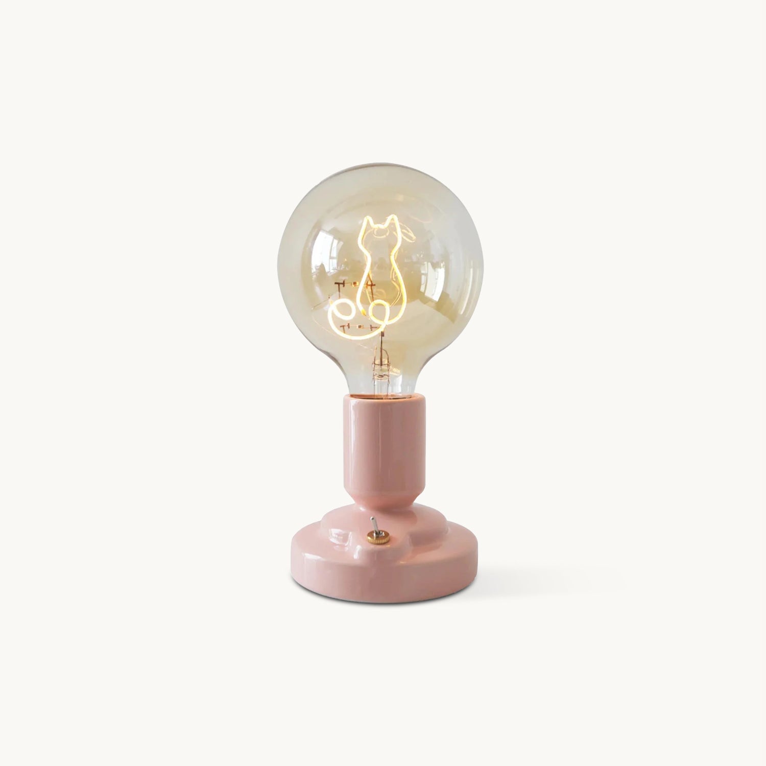 Nordic Style Cat Ceramic Table Lamp Built-in Battery