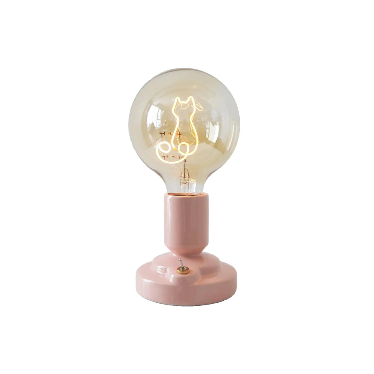 Nordic Style Cat Ceramic Table Lamp Built-in Battery