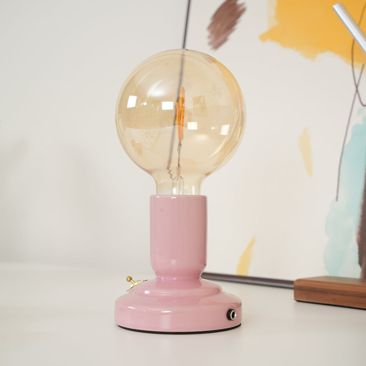 Nordic Style Cat Ceramic Table Lamp Built-in Battery