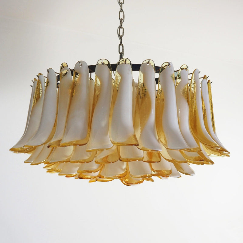 Petal Amber Murano Glass Chandelier