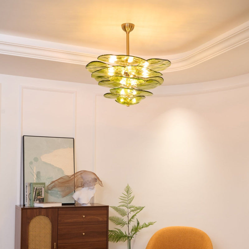 Petals Gold Murano Chandelier