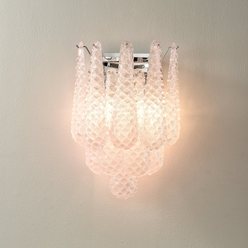 Pink Waffle Wall Sconce