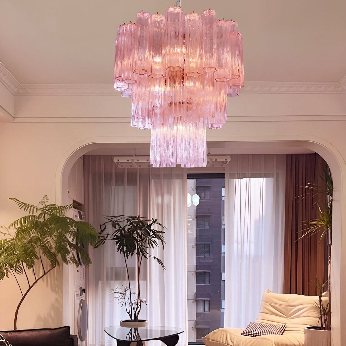 Rose Murano Glass Chandelier