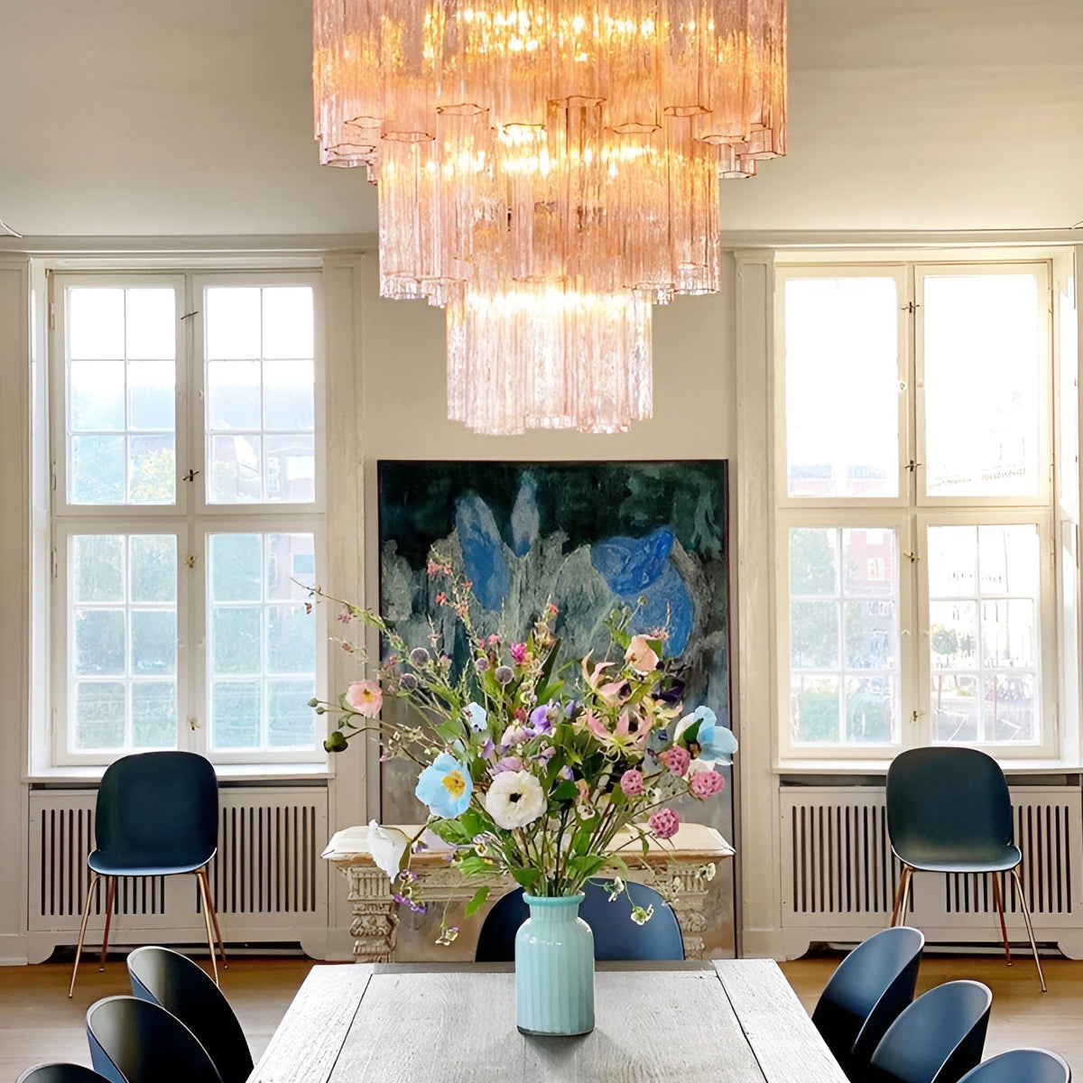 Rose Murano Glass Chandelier
