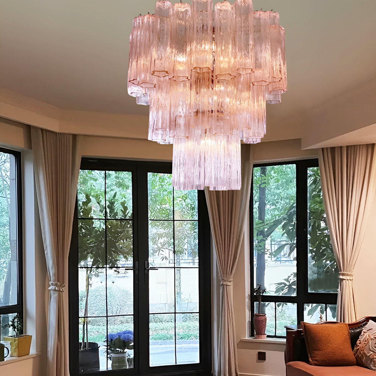 Rose Murano Glass Chandelier