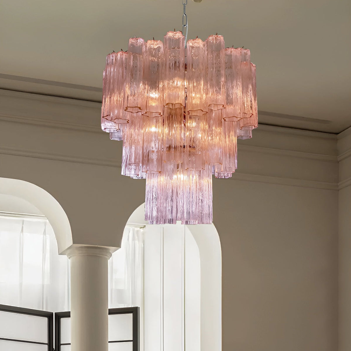 Rose Murano Glass Chandelier