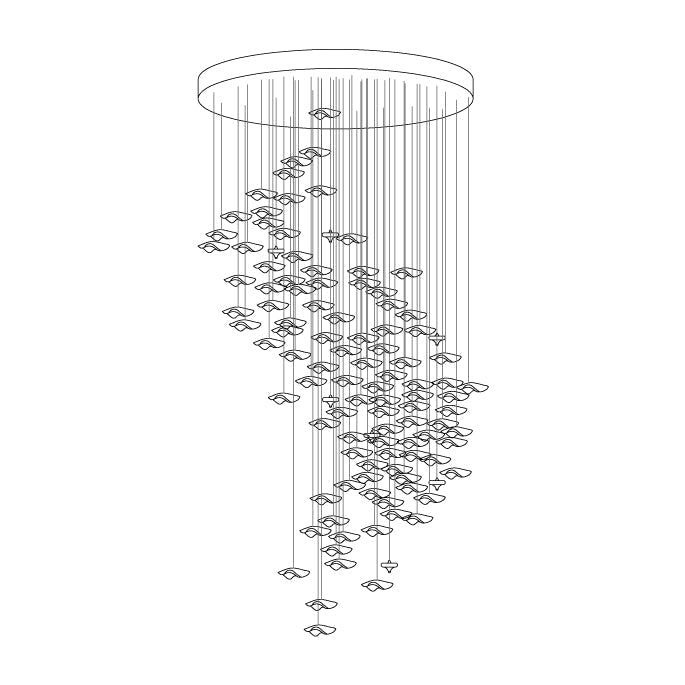 Tidal Art Glass Chandelier