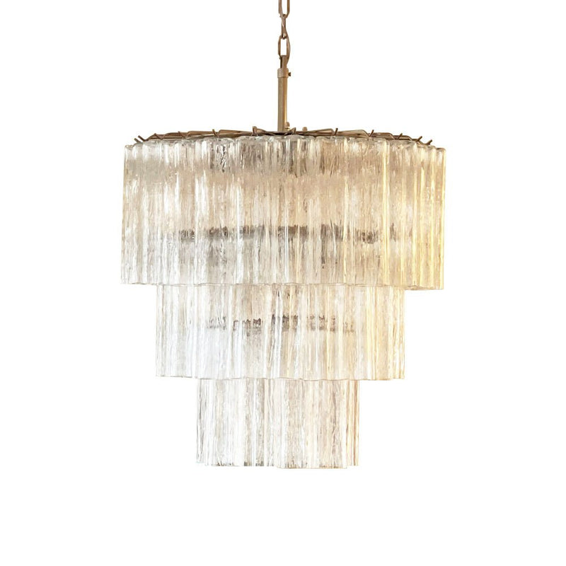 Tiered Tube Murano Glass Chandelier
