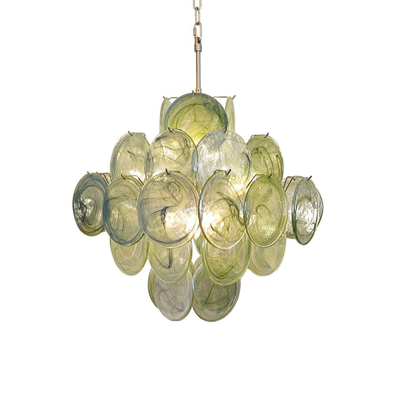 Verdant Bloom Murano Glass Chandelier