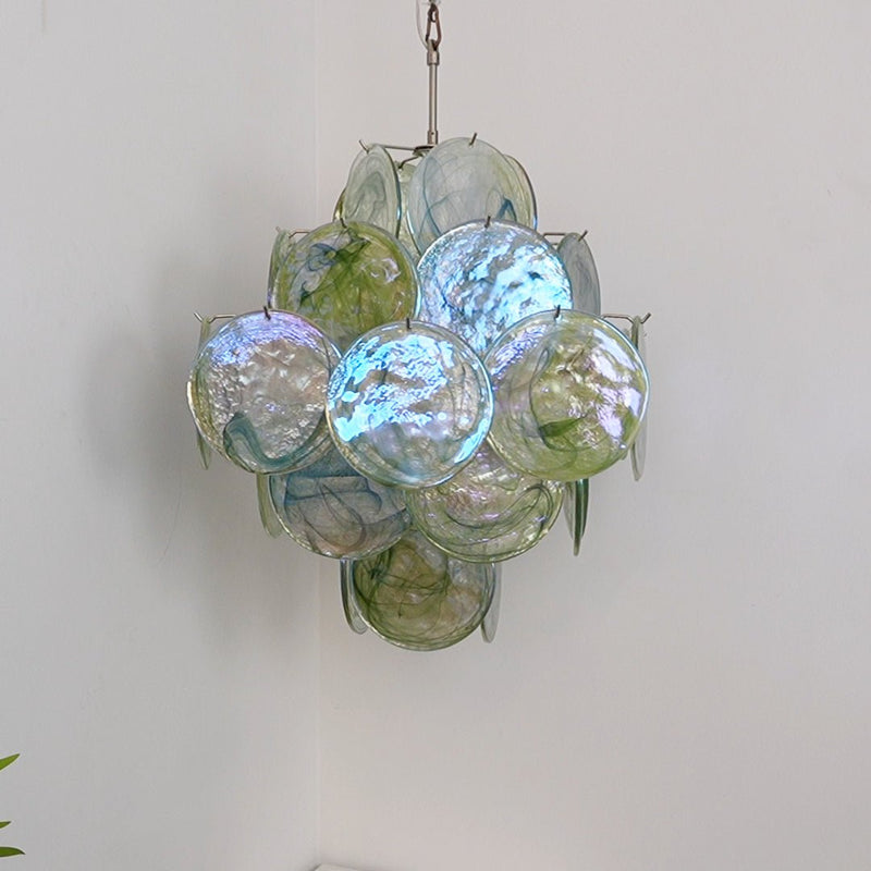 Verdant Bloom Murano Glass Chandelier
