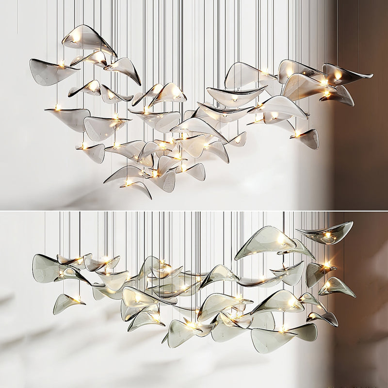 Wave Floating Leaf Chandelier