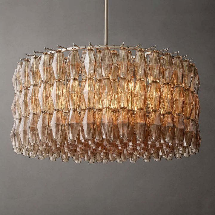 Chiara Glass Round Chandelier 37" - Franing