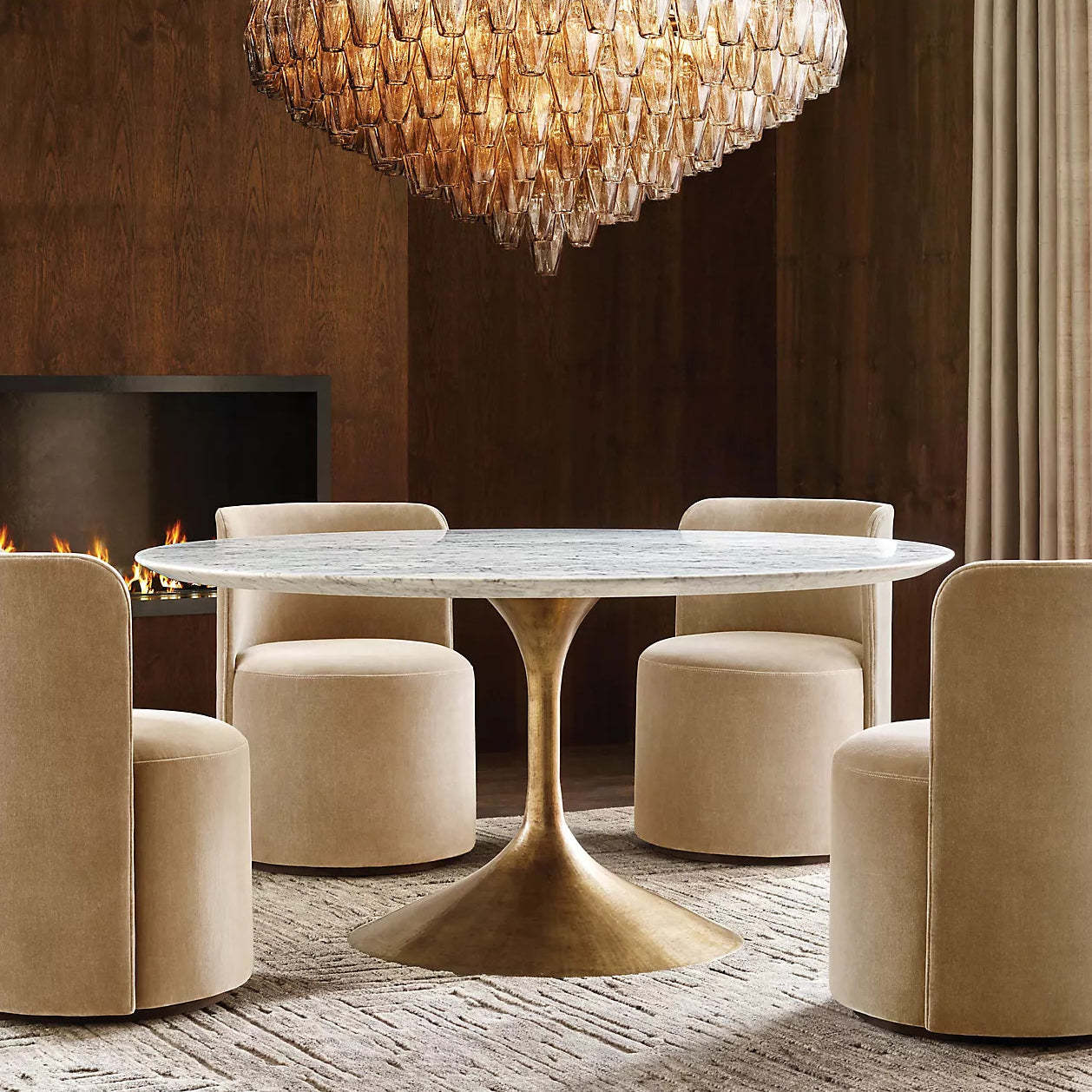Chiara Glass Multi-Tier Round Chandelier 61" - Franing