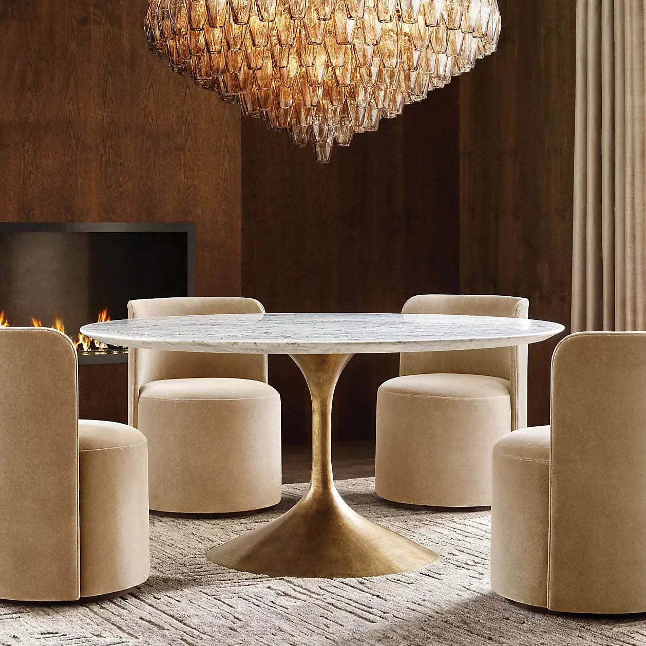 Chiara Glass Multi-Tier Round Chandelier 61" - Franing