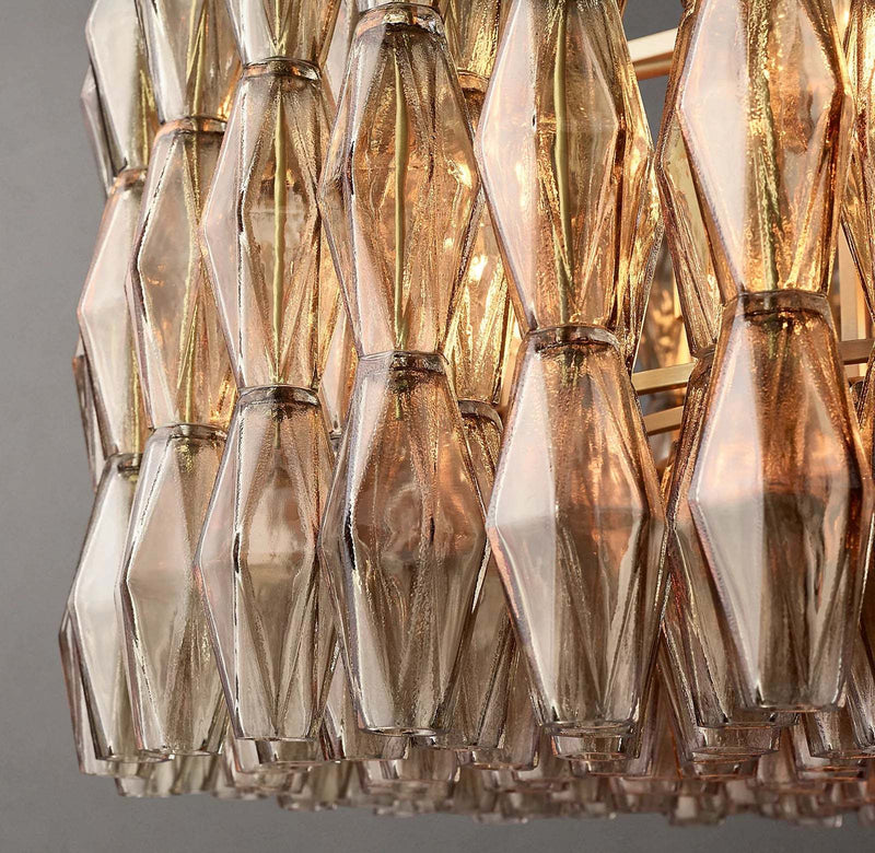 Chiara Glass Round Chandelier 37" - Franing