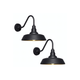 2 pack Dusk to Dawn Barn Light Large Size. Outdoor Waterproof Gooseneck Barn Light