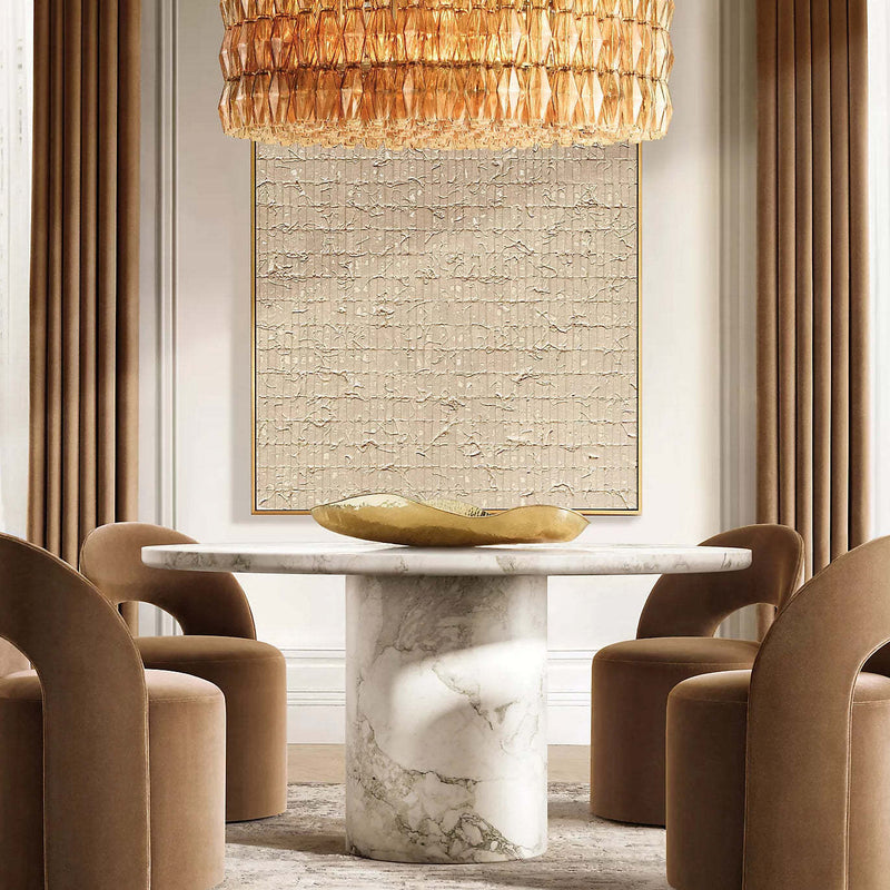 Chiara Glass Round Chandelier 37" - Franing