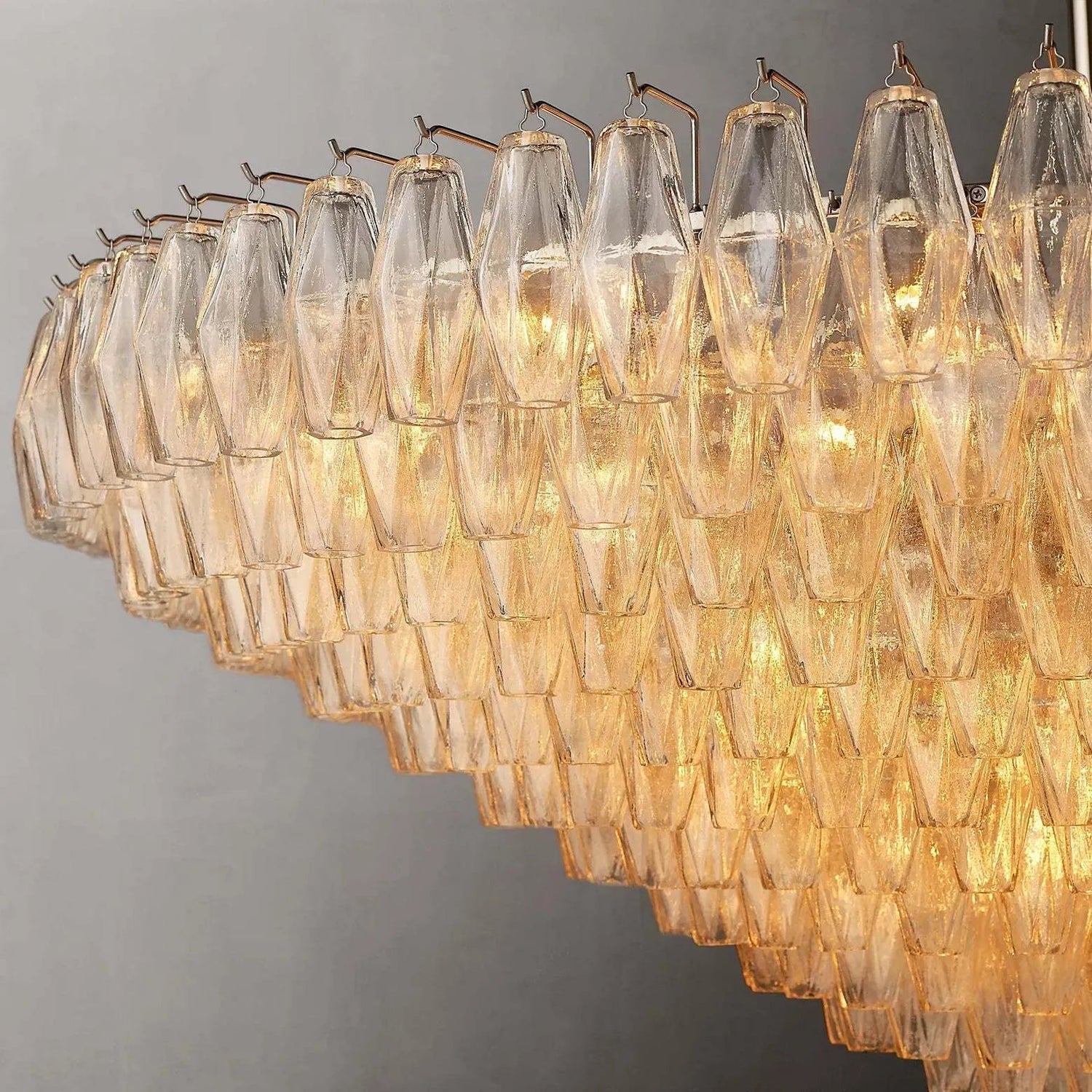 Chiara Glass Multi-Tier Round Chandelier 61" - Franing