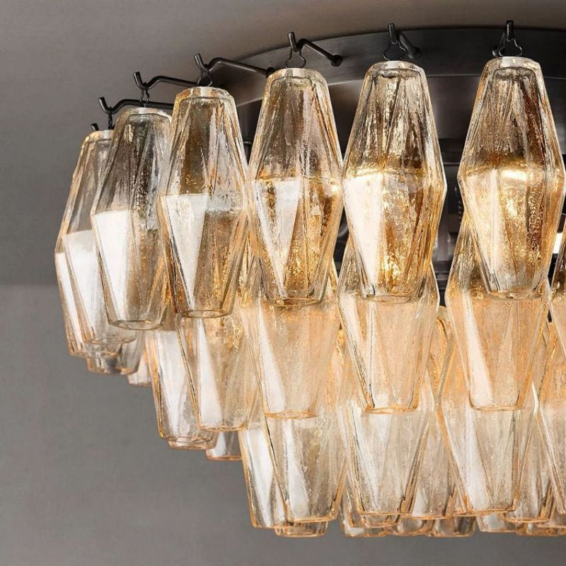 Franing Ceiling,SHOP ALL,glass chandelier,Chandelier Chiaray Clear Glass Flushmount 22"