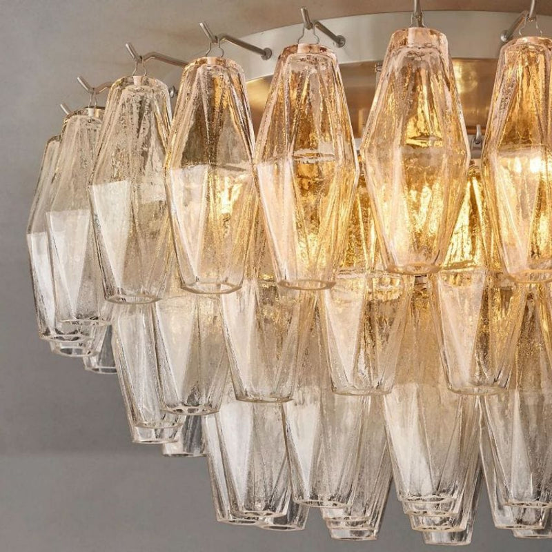 Franing Ceiling,SHOP ALL,glass chandelier,Chandelier Chiaray Clear Glass Flushmount 22"